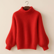 Zachte oversized trui met hoge hals