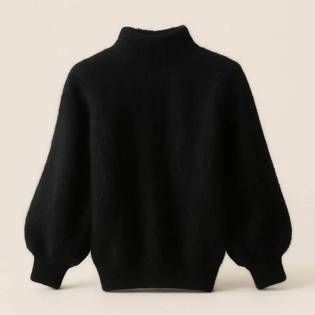 Zachte oversized trui met hoge hals