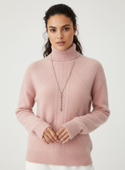Zachte coltrui dames met kabelstructuur – Ellis
