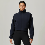 Zachte cropped fleece jas – Mila