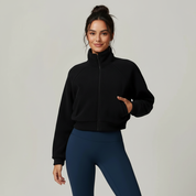 Zachte cropped fleece jas – Mila