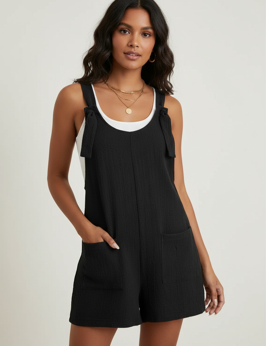 Soft playsuit for women with pockets – Élise