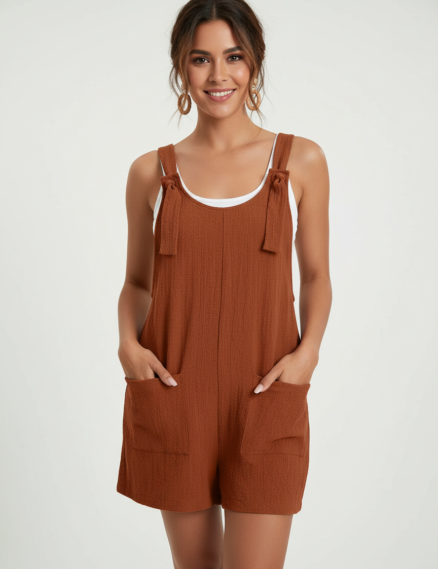 Soft playsuit for women with pockets – Élise