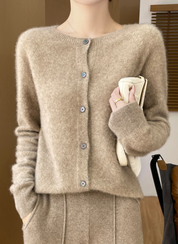 Zachte fijngebreide dames cardigan – Amélie