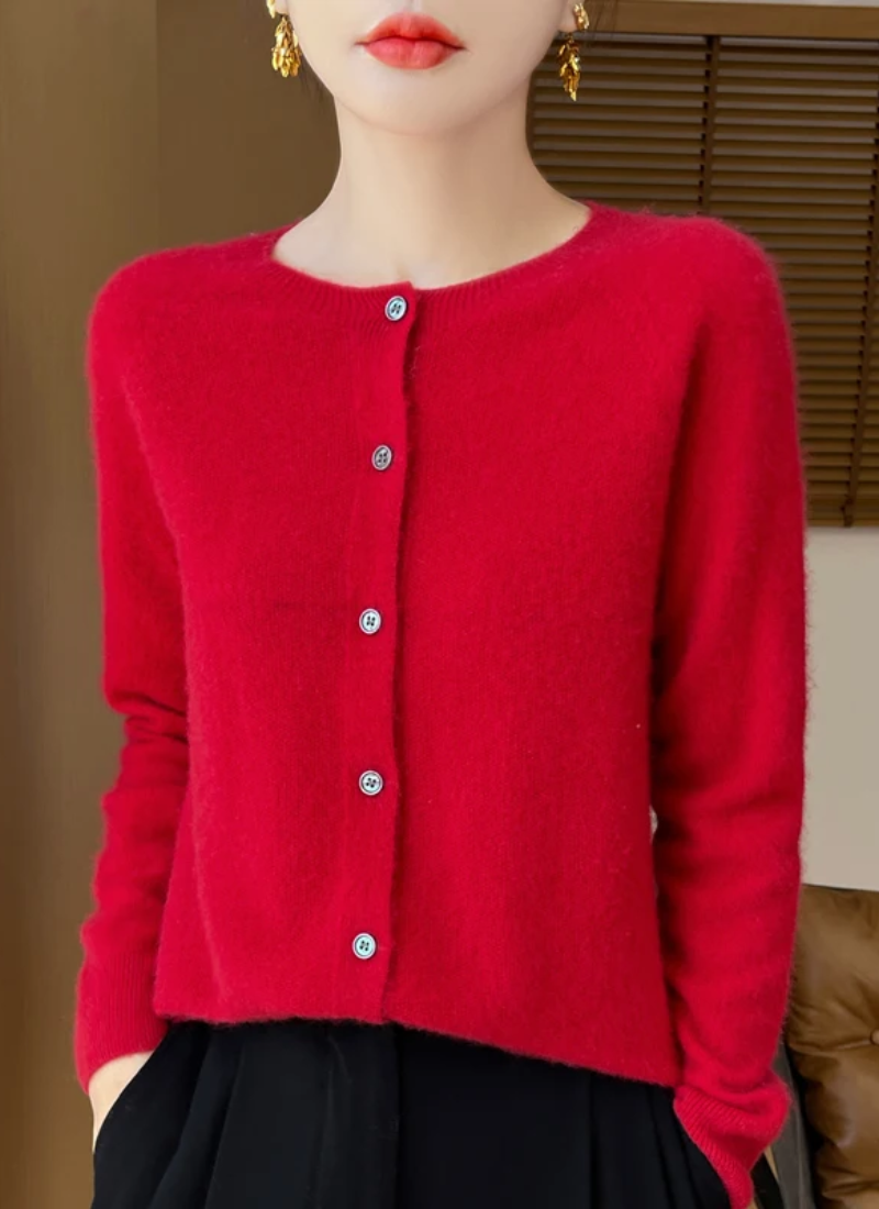 Zachte fijngebreide dames cardigan – Amélie