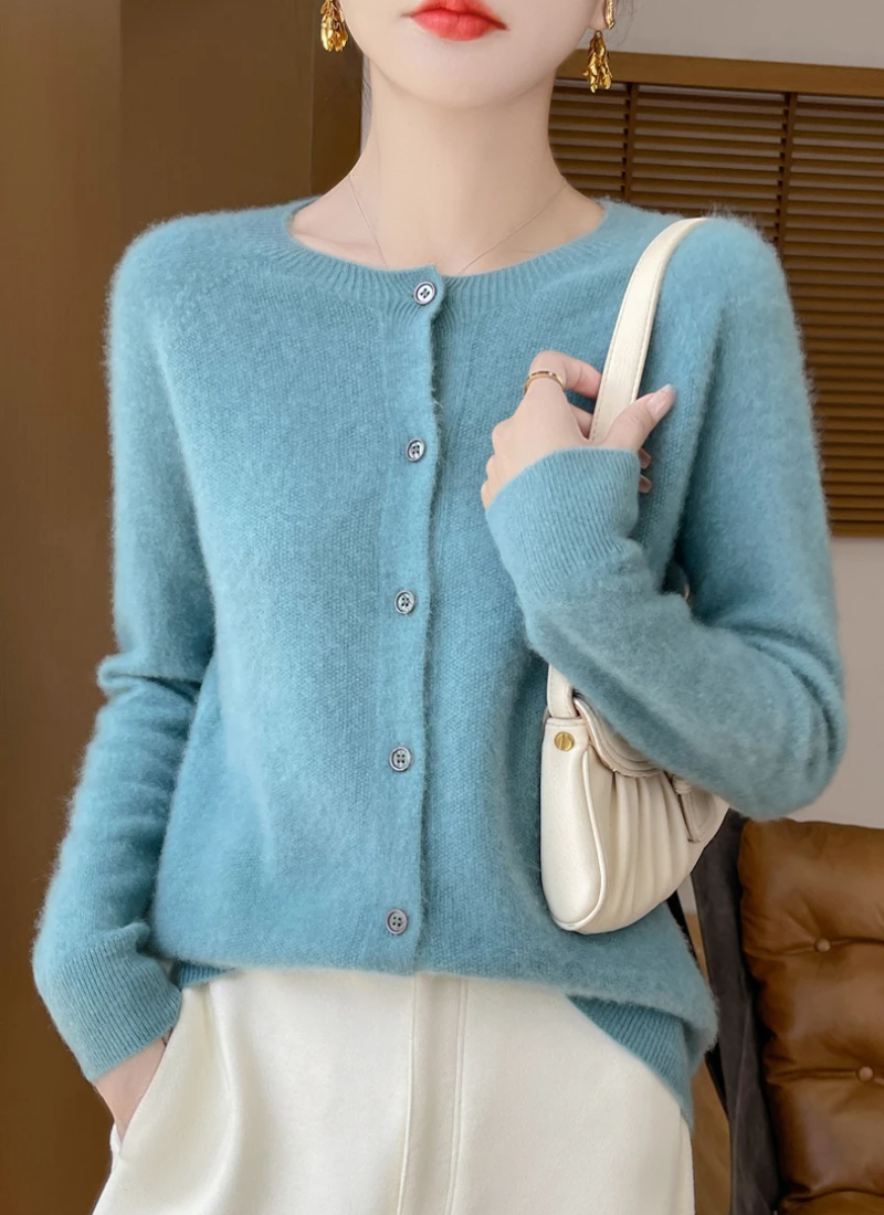 Zachte fijngebreide dames cardigan – Amélie