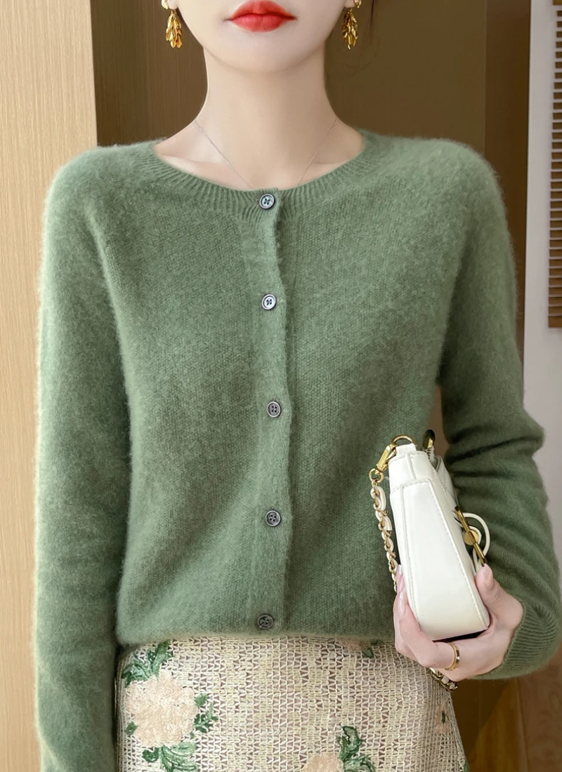 Zachte fijngebreide dames cardigan – Amélie