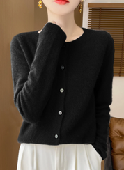 Zachte fijngebreide dames cardigan – Amélie