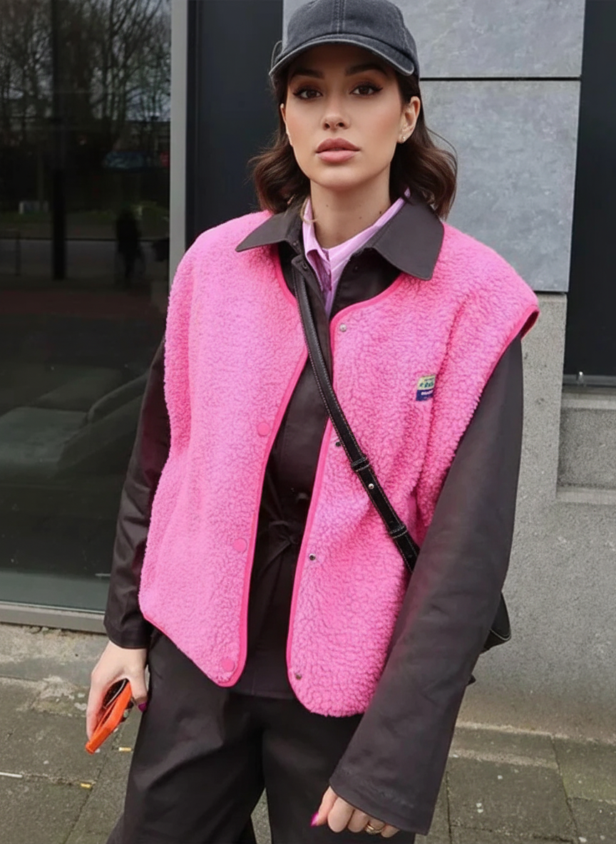 Zachte fleece damesbodywarmer met warme voering