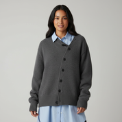 Zachte gebreide damescardigan