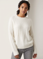 Zachte gebreide dames pullover met fluffy textuur