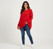 Zachte lange dames trui met fluffy textuur - Maëlys