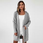 Zachte oversized damescardigan met capuchon