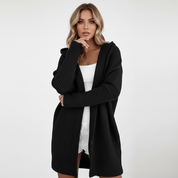Zachte oversized damescardigan met capuchon