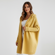 Zachte oversized damescardigan met capuchon