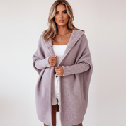 Zachte oversized damescardigan met capuchon