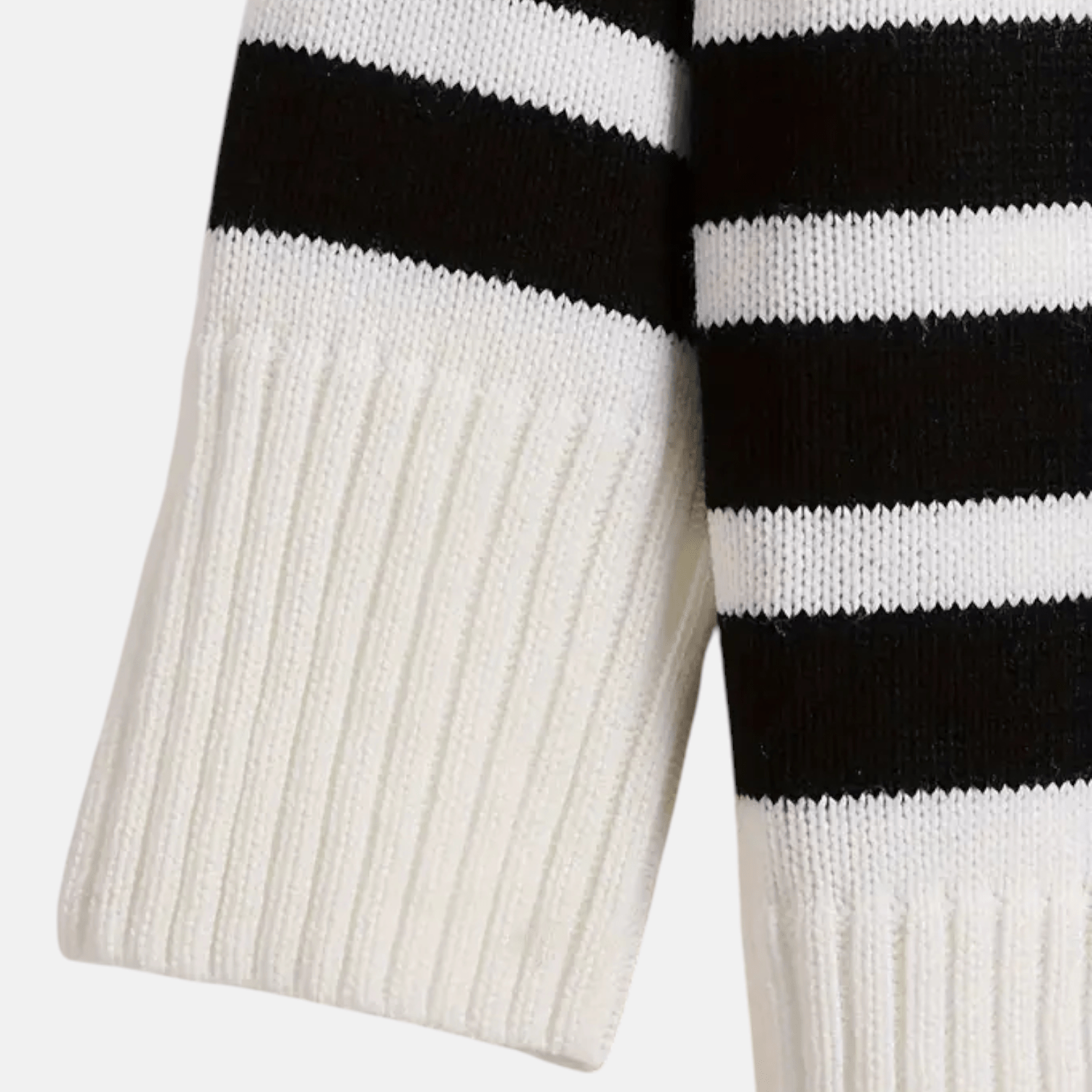 Zachte oversized gebreide trui met col en strepen