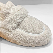 Zachte pluche damespantoffels met antislip zool