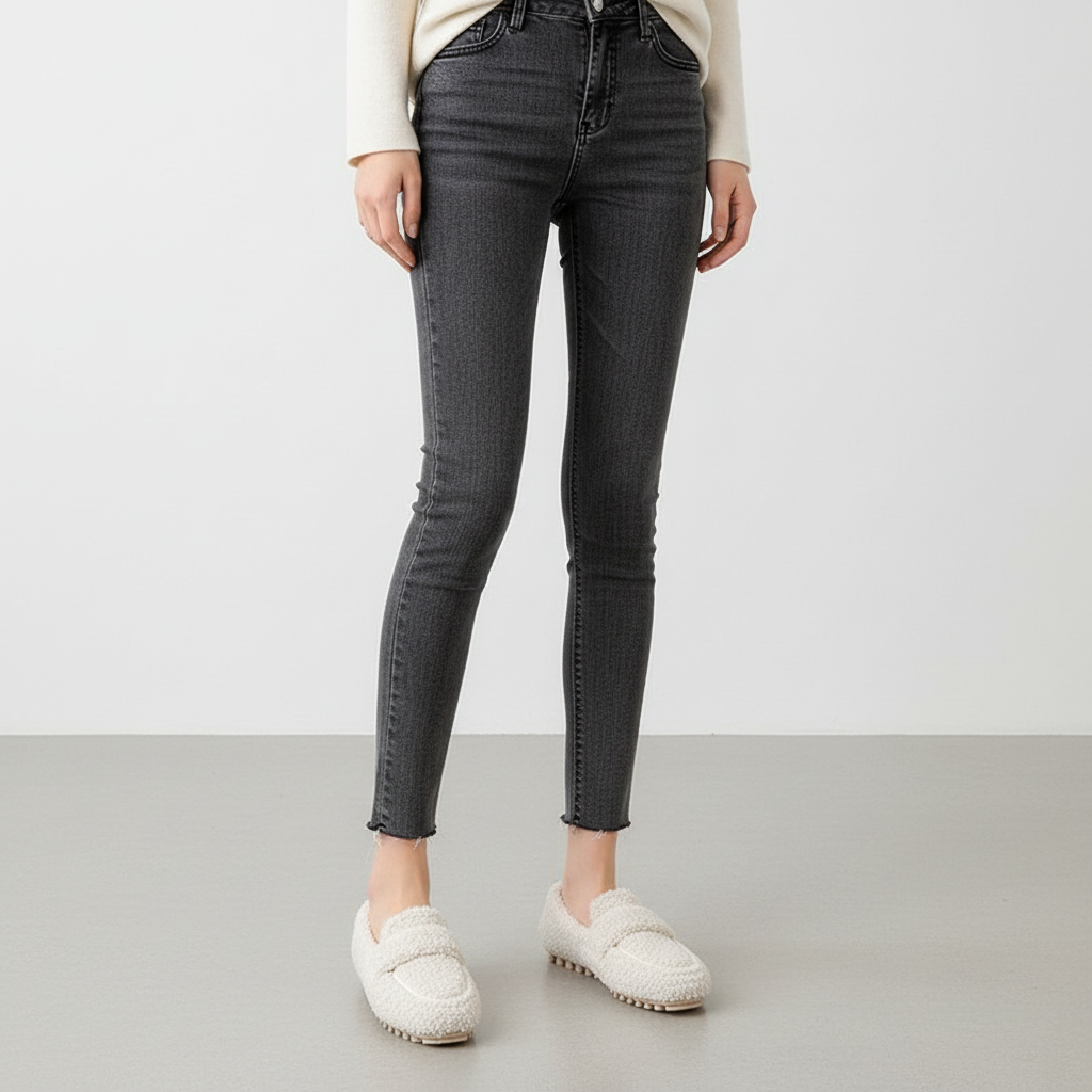 Zachte pluche damespantoffels met antislip zool