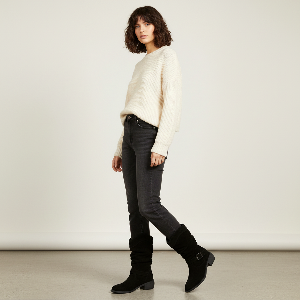 Zachte suède look enkellaarsjes met comfortabele pasvorm