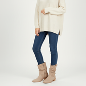 Zachte suède look enkellaarsjes met comfortabele pasvorm