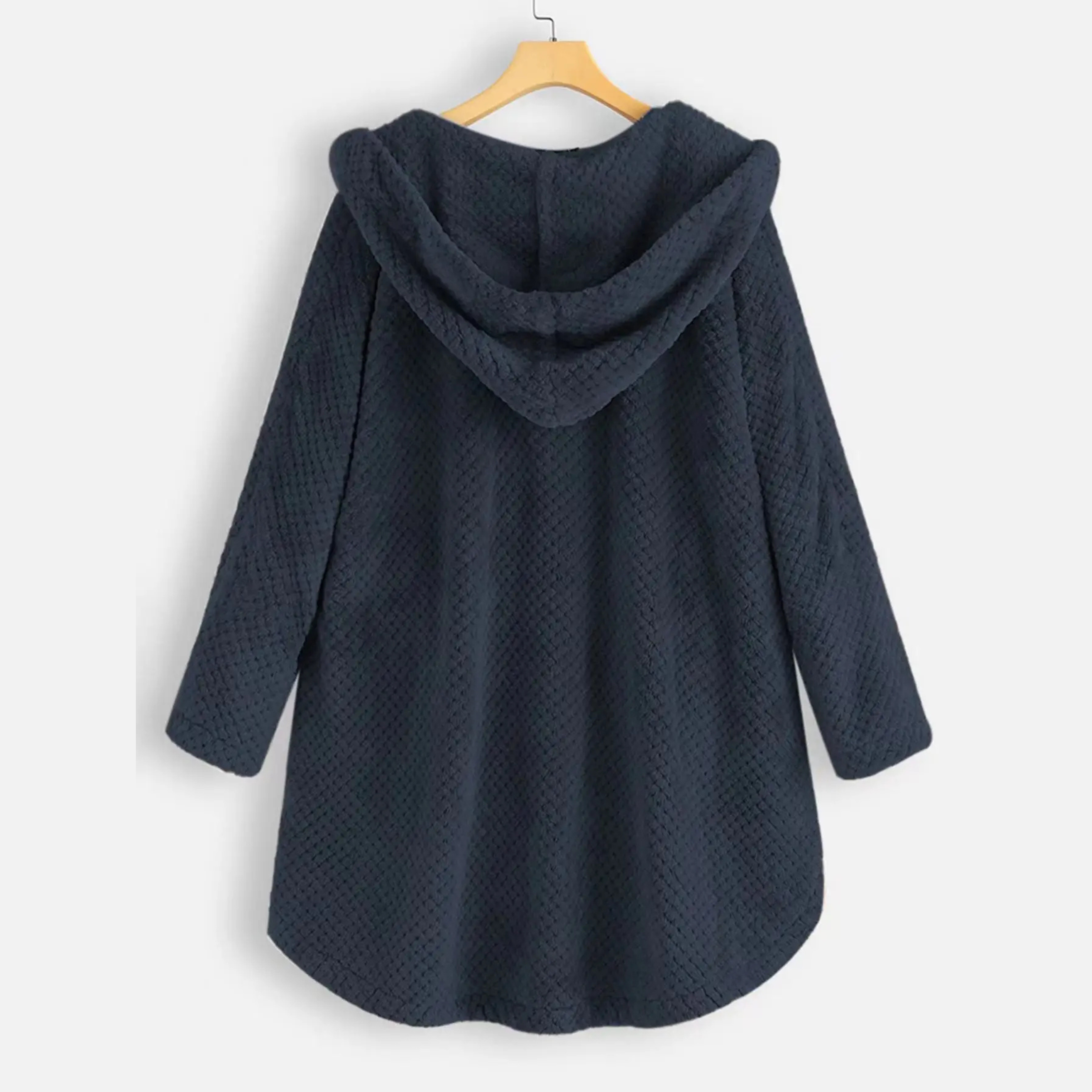 Zachte teddy fleece jas met capuchon dames – Selène