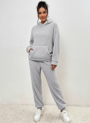 Zachte teddy lounge set voor dames – Elin