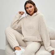 Zachte teddy lounge set voor dames – Elin