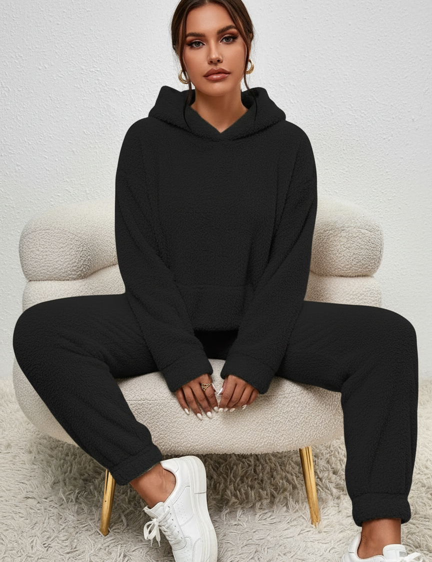 Soft teddy women's lounge set – Elin