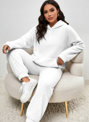 Zachte teddy lounge set voor dames – Elin