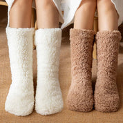 Zachte teddy pantoffelsokken dames – Elodie