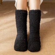 Zachte teddy pantoffelsokken dames – Elodie