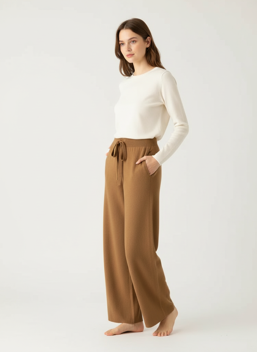 Zachte wide-leg damesbroek – Aurelle