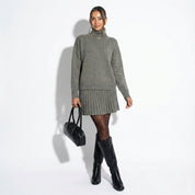 Elegante gebreide set met rok - Elira