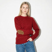 Zachte wollen wintertrui met verfijnde elleboogpatches