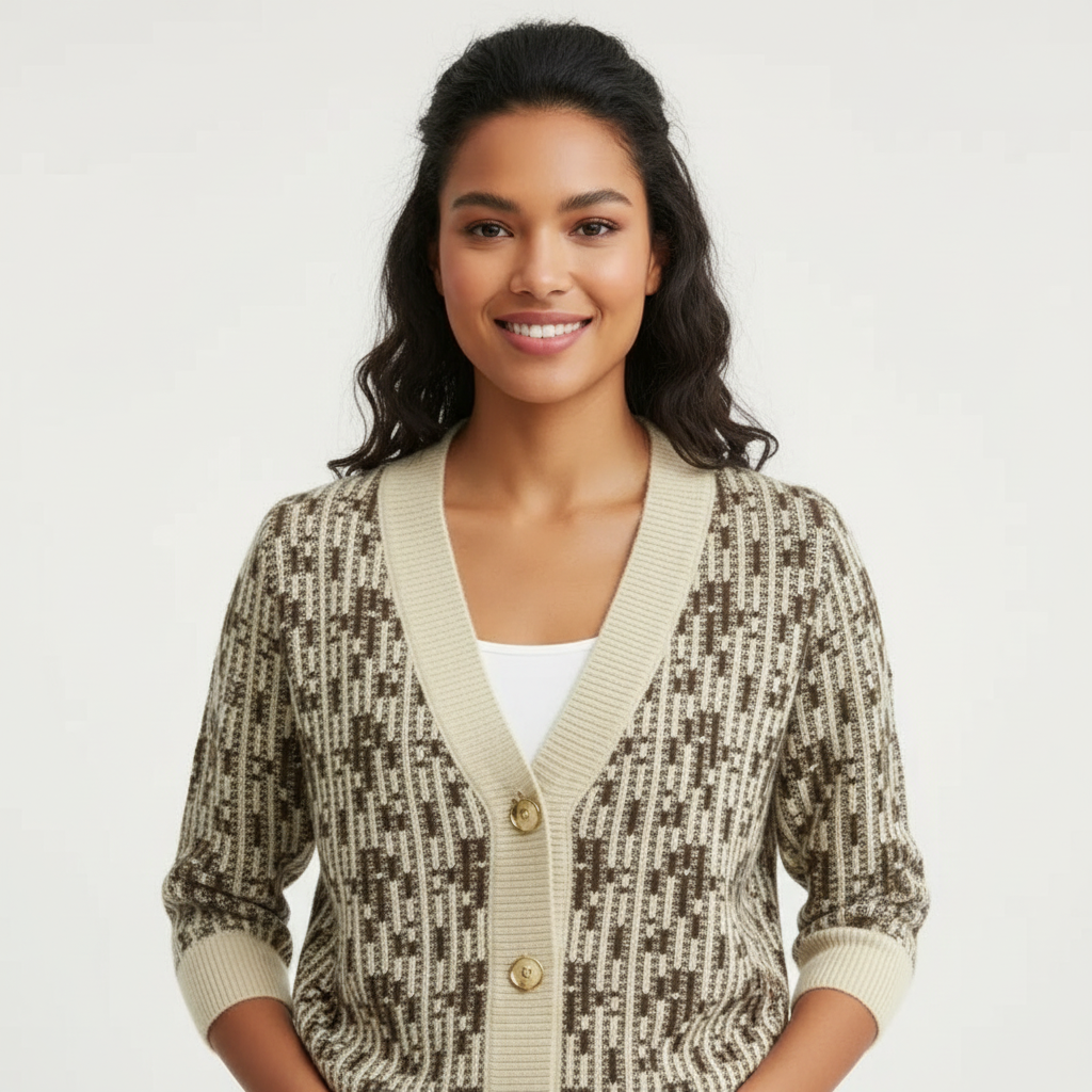 Zacht gebreid dames vest met knopen – Everlay