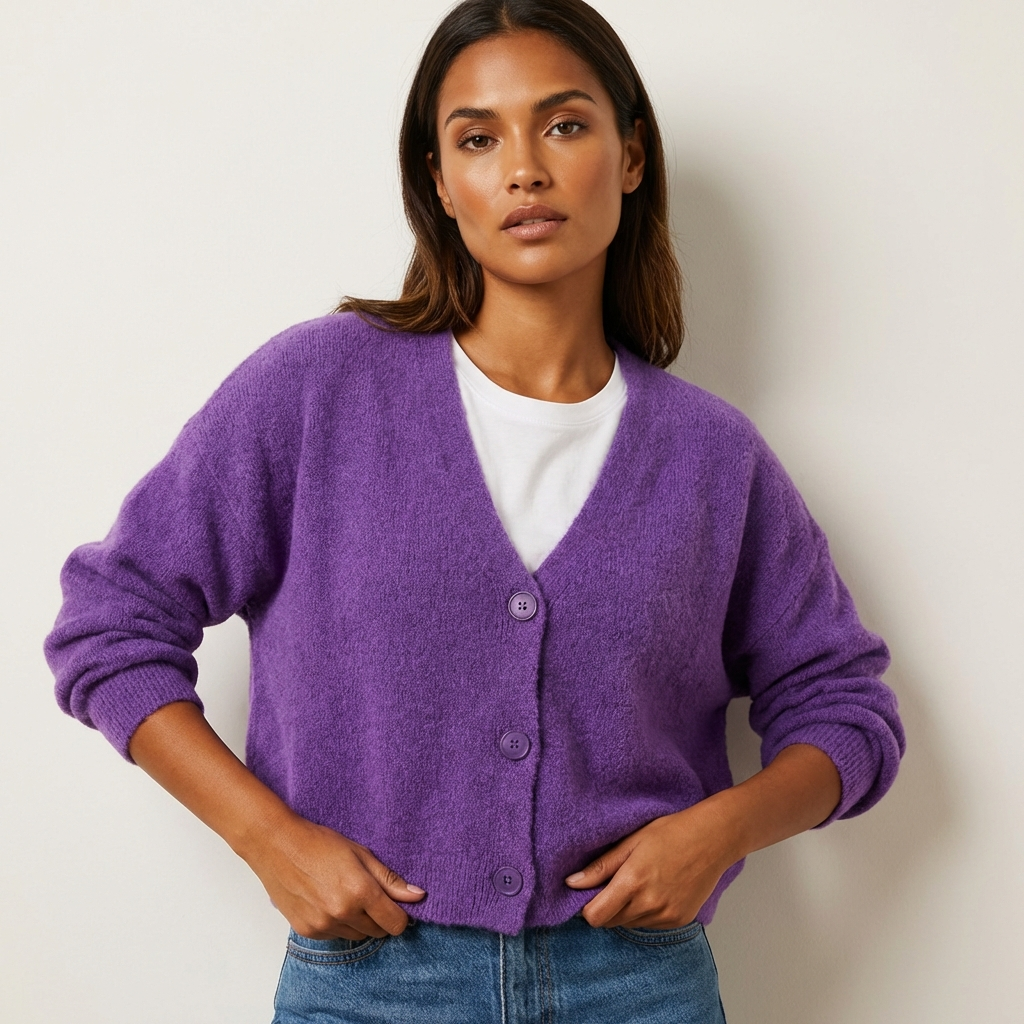 Zacht gebreide relaxte dames cardigan – Elinor