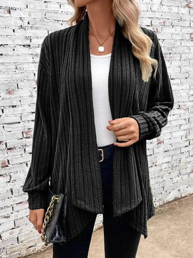 Zacht ribgebreid dames vest – Elysian