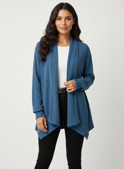 Zacht ribgebreid dames vest – Elysian