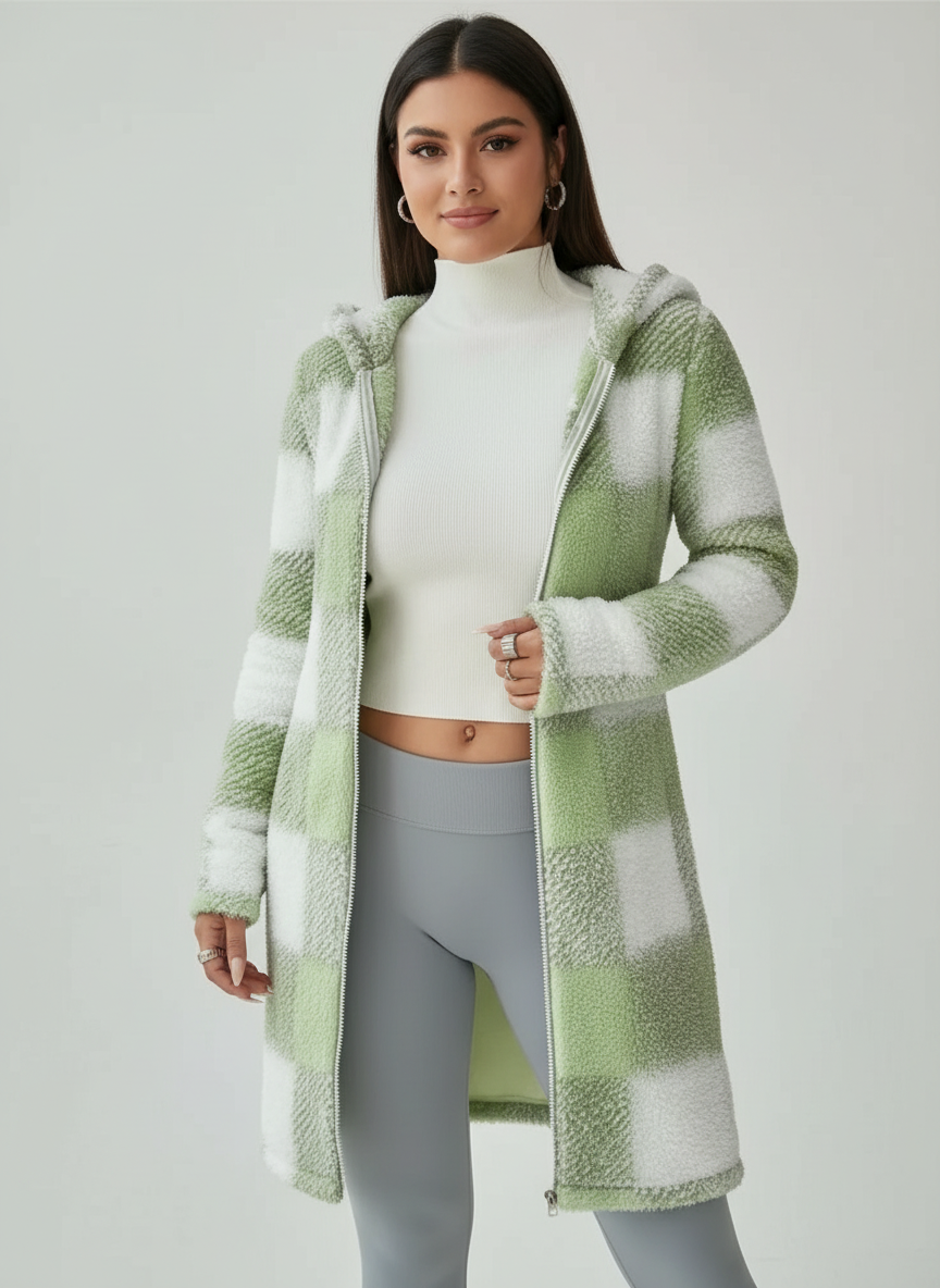 Zacht sherpa fleece damesvest – Solène