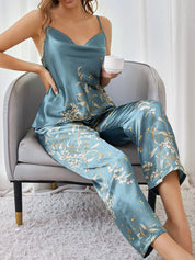 Zijdezachte satijnen dames loungewear set – Fleur