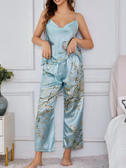Zijdezachte satijnen dames loungewear set – Fleur