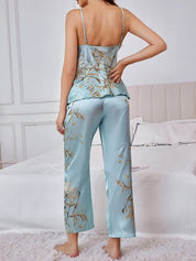 Zijdezachte satijnen dames loungewear set – Fleur