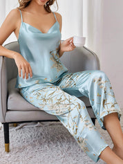 Zijdezachte satijnen dames loungewear set – Fleur