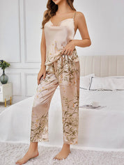 Zijdezachte satijnen dames loungewear set – Fleur