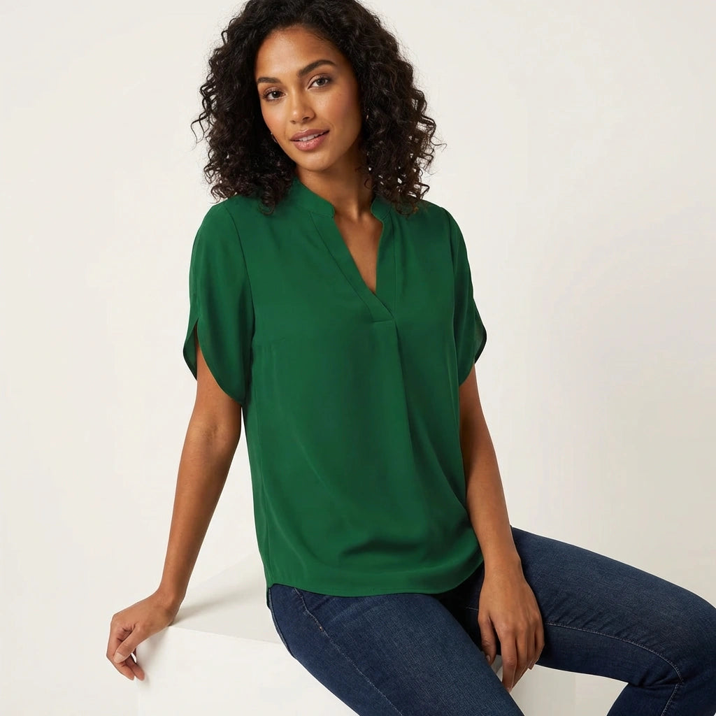 Zomerblouse met V-hals – Aurélie