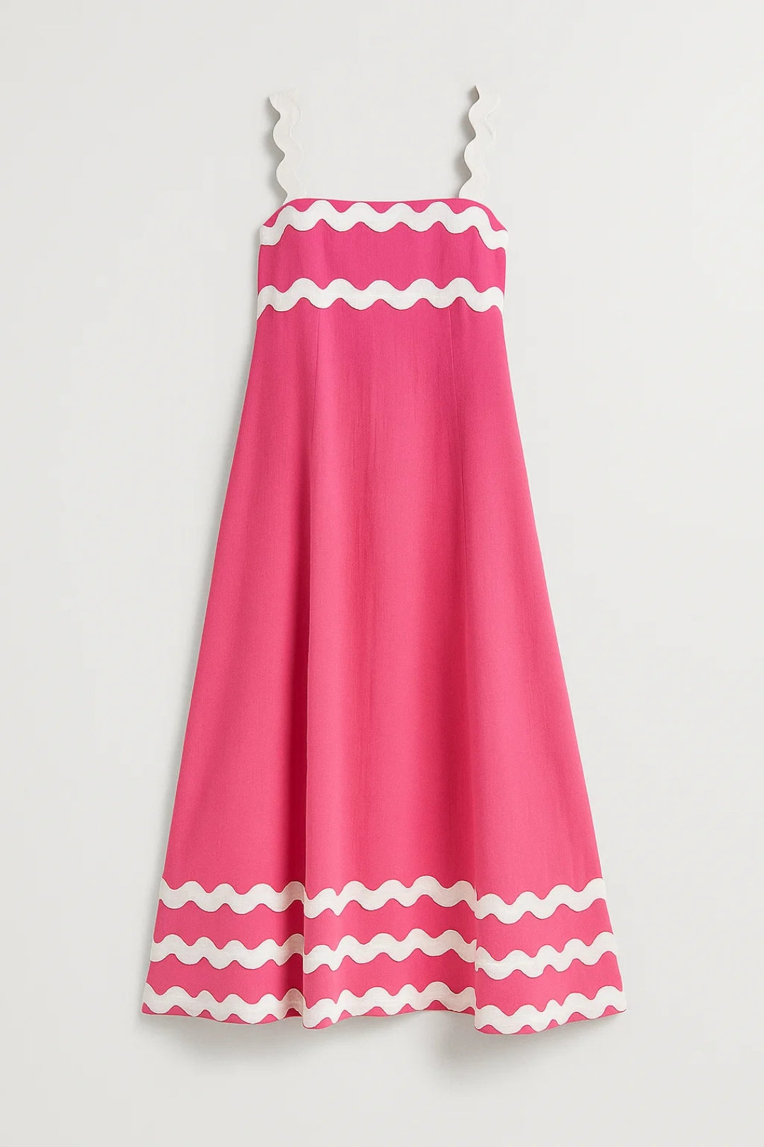 Zomerse maxi jurk met golfrand details - Mila