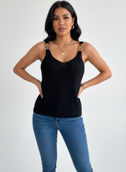 Zomertop met open knit – Aurelia