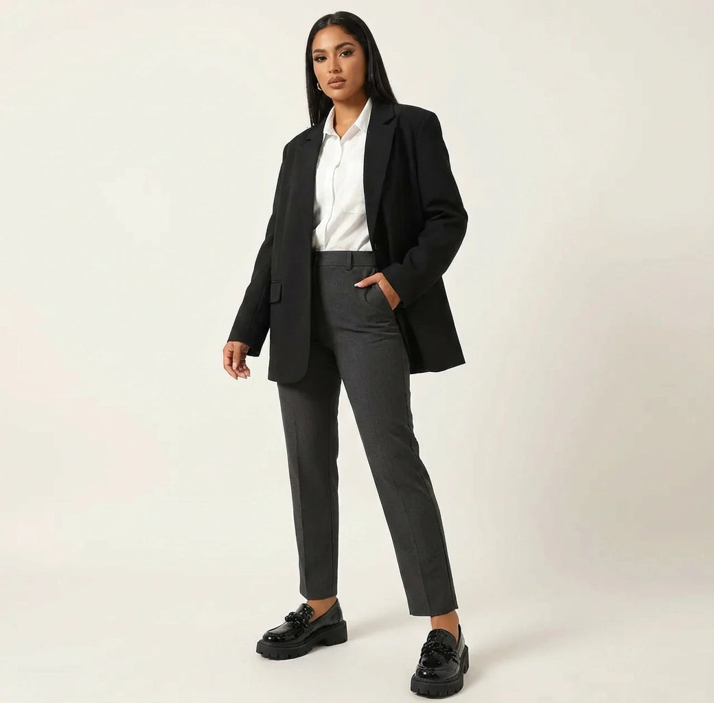 Zwarte croco platform loafers – Maëlle