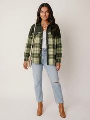Geruite corduroy overshirt - Ivy